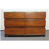 Image 1 : Saniharto Wooden 6-Drawer Dresser w/ Clear Top & Charging Outlets 48" x 24" x 30"H