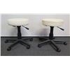 Image 1 : Qty 2 Round Adjustable-Height Stools 15" Dia, 20-28"H, Modern, Minimalist