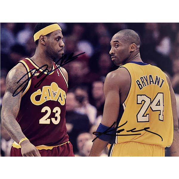 Kobe Bryant / LeBron James signed photo