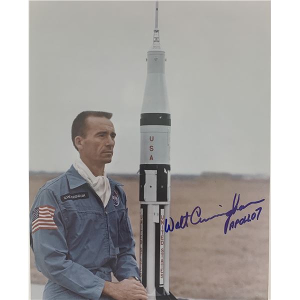 Walt Cunningham signed Apollo 7 photo