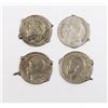 Image 2 : #63 LOT OF 4 SILVER COINS CONVERTED INTO JEWELRY