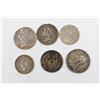 Image 2 : #64 LOT OF 6 SILVER BRITISH COINS ENGRAVED JEWELRY