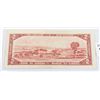 Image 2 : #86 1954 CANADA TWO DOLLAR BILL PAPER MONEY