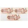 Image 1 : #87  CANADA TWO DOLLAR BILLS 1986 LOT OF 3