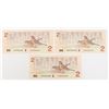 Image 2 : #87  CANADA TWO DOLLAR BILLS 1986 LOT OF 3