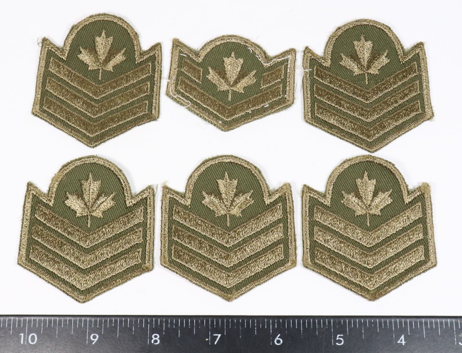 Canadian Army Ranks In Order #358 LOT OF 6 CANADIAN MILITARY ARMY RANK INSIGNIA