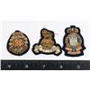 Image 1 : #375 LOT OF 3 BRITISH EMBROIDERED BADGES SMALL