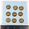 Image 1 : #448 RCMP 1960'S BRASS BUTTON LOT OF 9