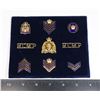 Image 1 : #460 RCMP METAL RANK BADGES COMPLETE SET 1980'S