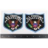 Image 1 : #615 PAIR US CUSTOMS CLOTH PATCH UNIFORM CRESTS