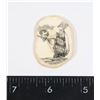 Image 1 : #1034 SCRIMSHAW SAILING SHIP WINT ART VINTAGE