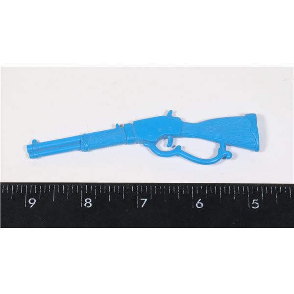 #1042 VINTAGE BLUE PLASTIC REPEATER RIFLE TOY