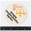 Image 1 : #1067 VINTAGE AIR CANADA MCDONAL'S AD BUTTON
