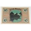 Image 2 : 907C POST WW1 GERMAN 10 PFENNIG 1921 BANKNOTE