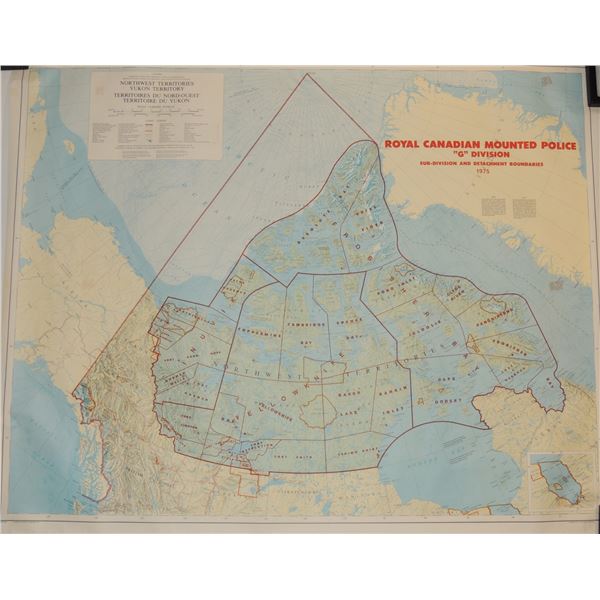 466E VINTAGE RCMP G DIVISION 1975 POSTER 50X39