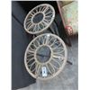 Image 1 : Small Round Glasstop End Tables - Pair