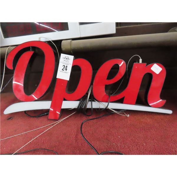 Open Lighted Sign - No Shipping