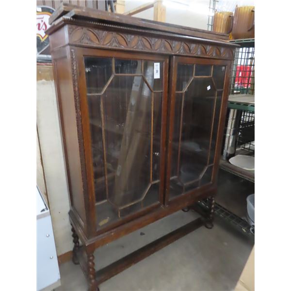 Mahogany Footed Curio