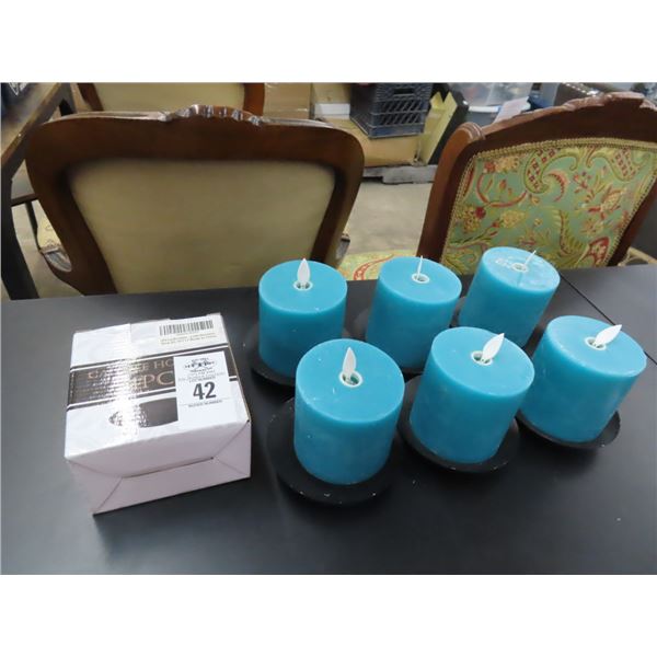 Faux Table Candles 6 w/Holder