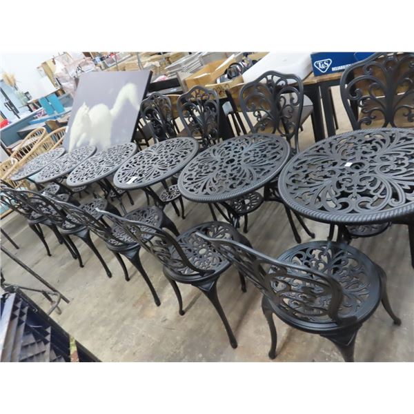 6-Cast Round Patio Dinette w/2 Chairs - 6 X $