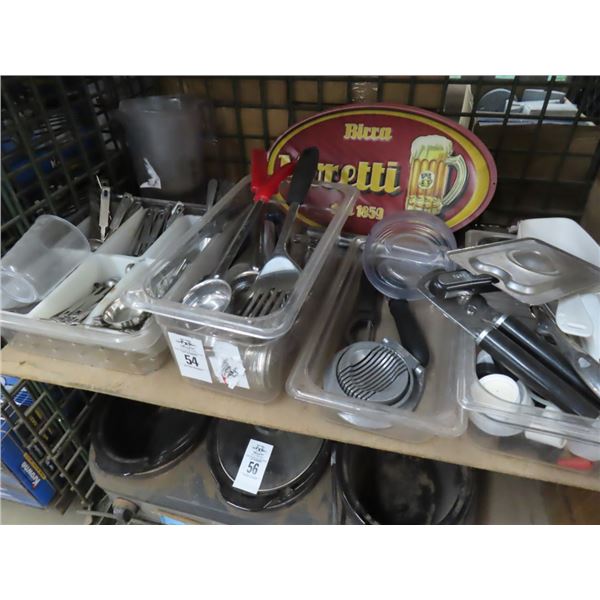 Cambro Bins w/Asst. Utensils