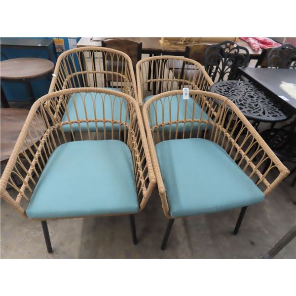 Contemporary Padded Armchairs - Set of 4