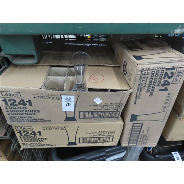 6-Flare Pilsner Glasses - 24 Case - 6 X $