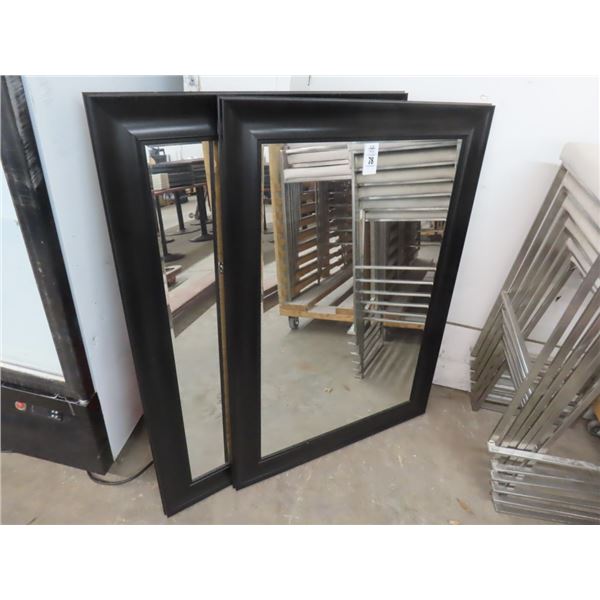 Mocha Framed Large Mirrors - Pair - No Shipping