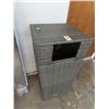 Image 1 : Wicker Style Lidded Trash Can