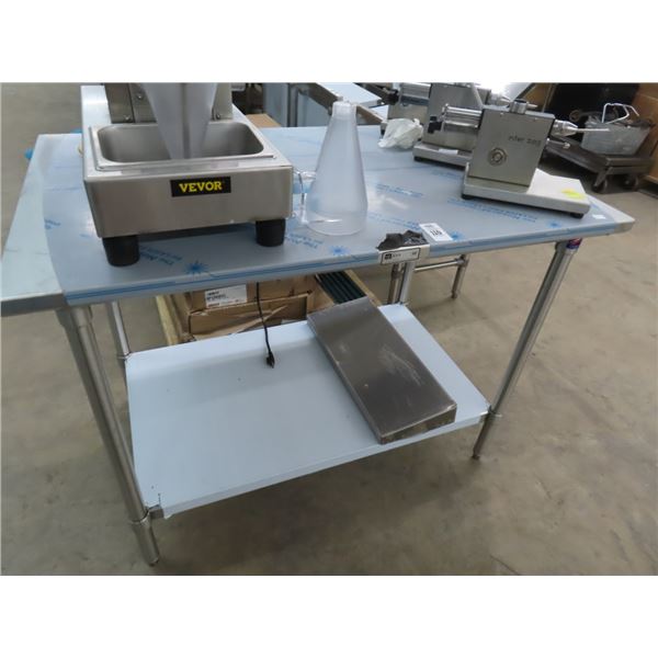 S/S 40" Table w/Undershelf - New