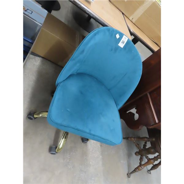 Teal Cloth Secretarial Chair