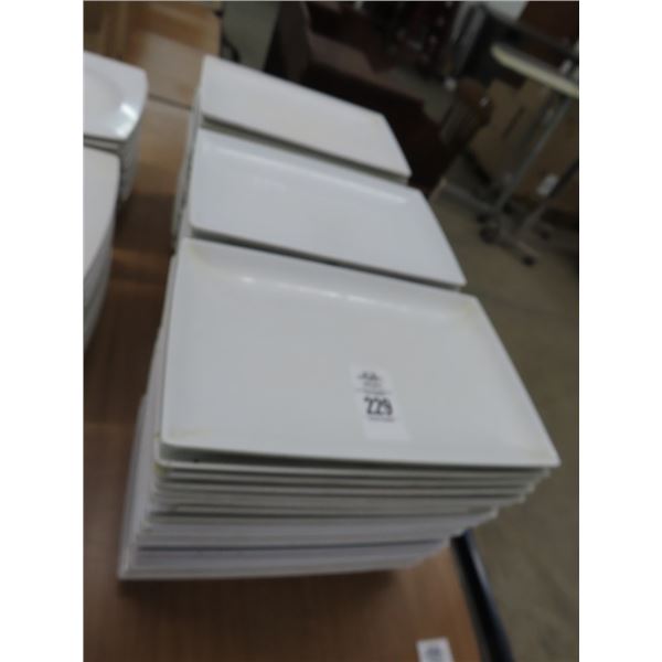 Rectangular Plastic Dinner Plates - Approx. 60