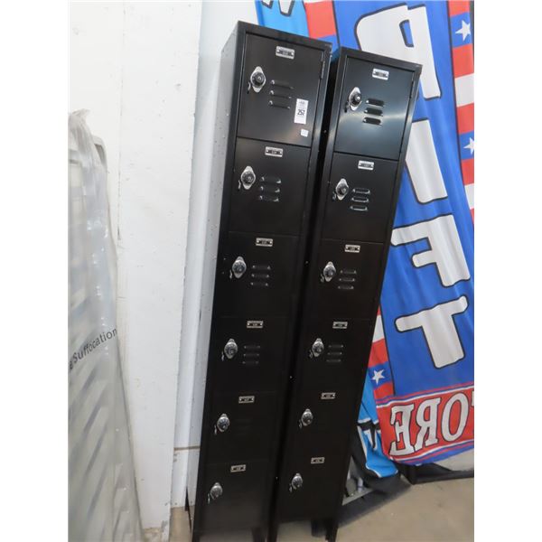 Black 6 Unit Lockers - 2