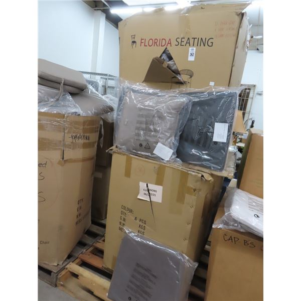 Asst. Seat Pads 11, Dark Gray, 6 Ref. Gray, 11 Pillows