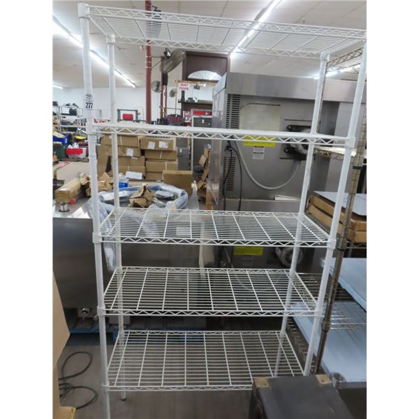 White 5 Shelf Wire Storage Rack