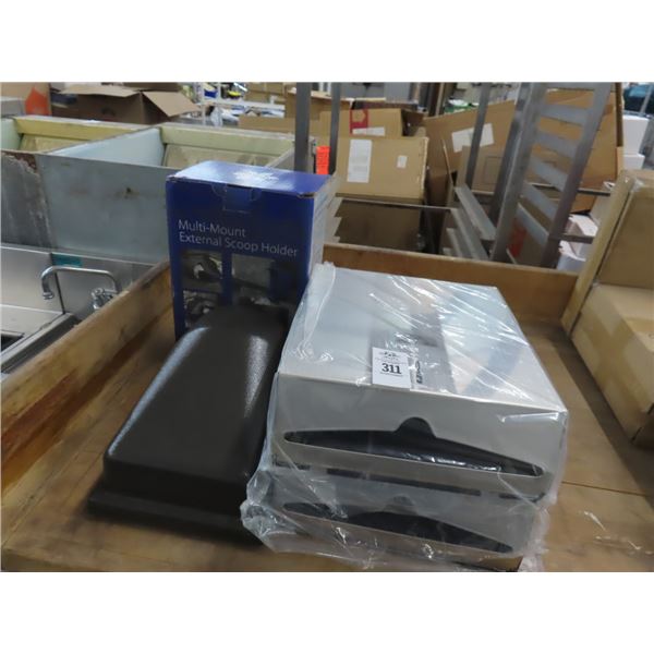 New S/S Towel Dispensers, Scoop Holders