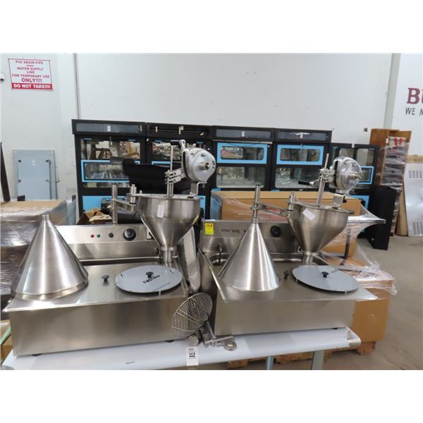 2 Counter Top Donut Fryer w/Dropper 2 x $