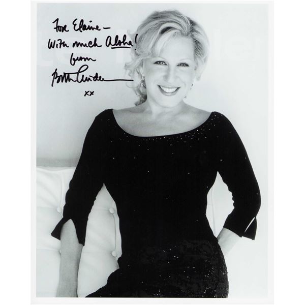 Bette Midler signed photo