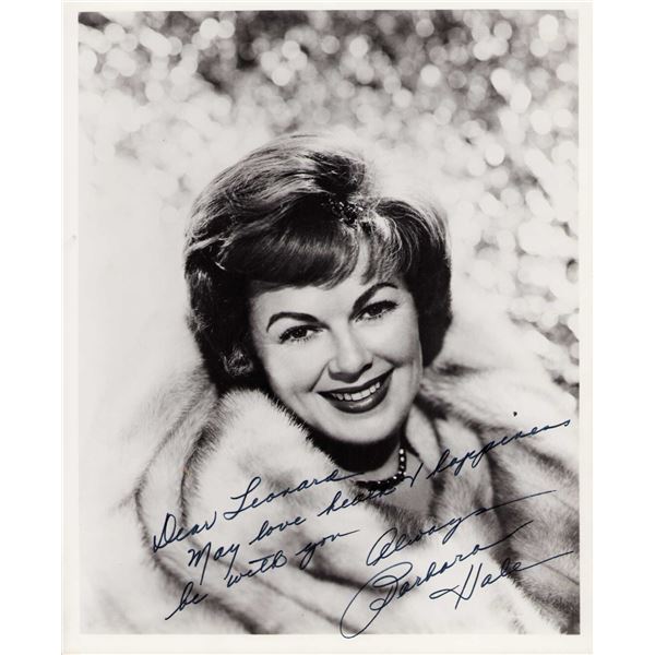 Barbara Hale signed photo