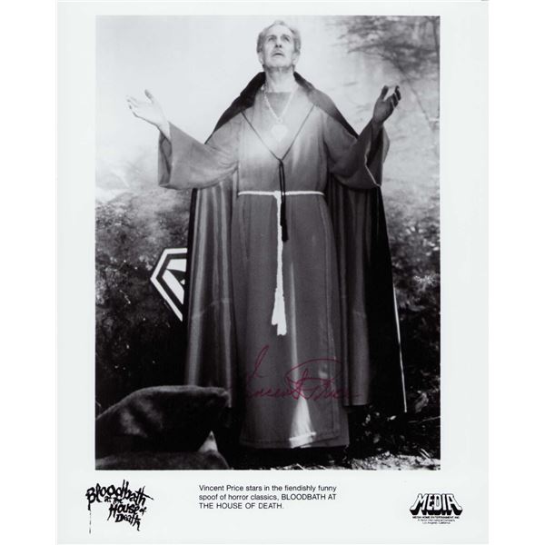 Vincent Price signed photo