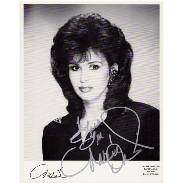 Marie Osmond signed photo