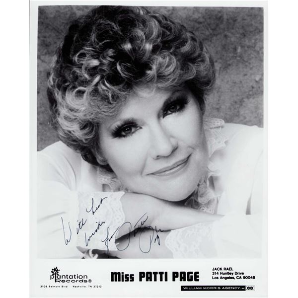 Patti Page signed photo