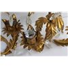 Image 5 : (2) Brass Plated Wall Hanging Candle Holders