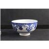 Image 2 : Antique EAPG Flint Mignon Candy Compote Glass Footed Dish and Porcelain Rice Bowl