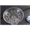 Image 5 : Antique EAPG Flint Mignon Candy Compote Glass Footed Dish and Porcelain Rice Bowl