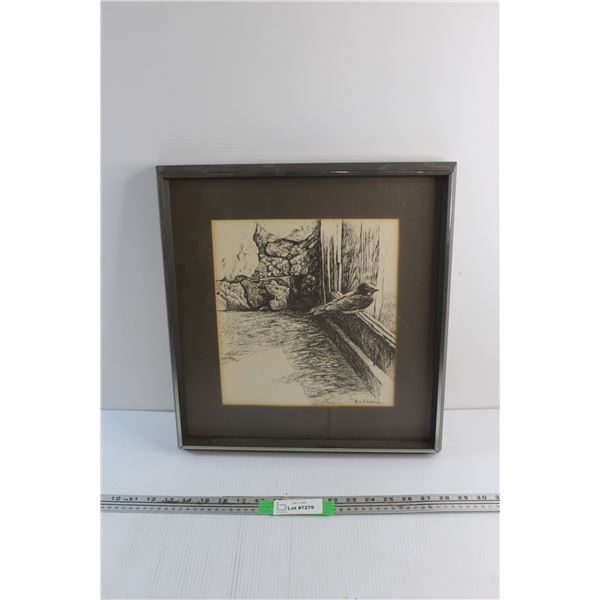 Framed Bird Art Print by Robert Bateman 17'' x 16''