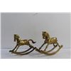 Image 2 : (2) Brass Rocking Horse Decorations