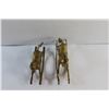 Image 4 : (2) Brass Rocking Horse Decorations