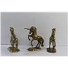 Image 2 : (3) Brass Unicorn Decorations
