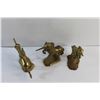 Image 3 : (3) Brass Unicorn Decorations